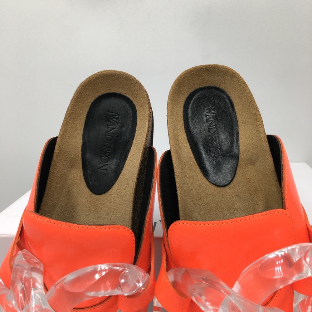 JW Anderson - GOMMA- Orange / Chain Transparent Loafer Men’s Size EU 43 US 10 - Picture 9 of 16